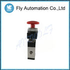 1/4" Mechanical  3/2 Way Push Button Air Valve Red Port Convenient Operation