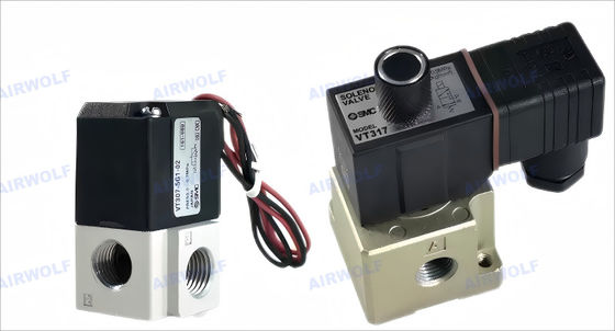 SMC 3 Port VT307 VT317 1/4" NBR Seal DC24V AC220V Direct Operated Poppet Type Solenoid Valve