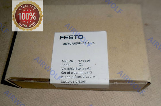 FESTO Compact Cylinder NBR TPE-U  Wearing Parts ADVU/AEVU-32-A-PA 121119 ADVU/AEVU-40-A-PA 121120 ADVU/AEVU-50-A-PA 121121 ADVU/AEVU-63-A-PA 121122 ADVU/AEVU-80-A-PA 121123 ADVU/AEVU-100-A-PA