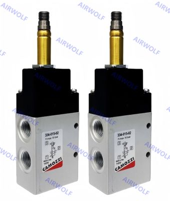 Camozzi 3/2 5/2 Way Solenoid Valve 1/8 1/4 Port 24V DC 230V AC 334-015-02 344-015-02 358-015-02 354-015-02 334-015-02-G77 334-015-02-G7J 334-015-02-G7K 334-015-02-G73 334-015-02-G72 344-015-02-G77