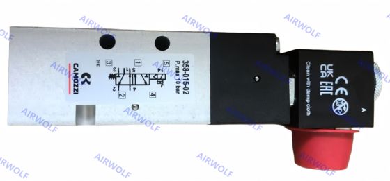 Camozzi 3/2 5/2 Way Solenoid Valve 1/8 1/4 Port 24V DC 230V AC 334-015-02 344-015-02 358-015-02 354-015-02 334-015-02-G77 334-015-02-G7J 334-015-02-G7K 334-015-02-G73 334-015-02-G72 344-015-02-G77