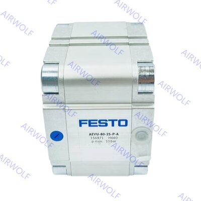 Festo AEVU-80-10-P-A AEVU-80-10-A-P-A,-15,-20,-25 Single-Acting Compact Cylinder