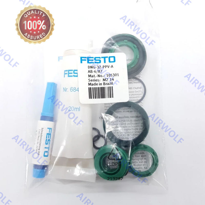 FESTO ISO15552 Cylinder TPE-U NBR Wearing Parts DNG-32--PPV-A 30000 DNG-40-PPV-A 105302 DNG-50--PPV-A 30002 DNG-63--PPV-A 30003 DNG-80--PPV-A 30004 DNG-100--PPV-A 30005 DNG-125--PPV-A 30006