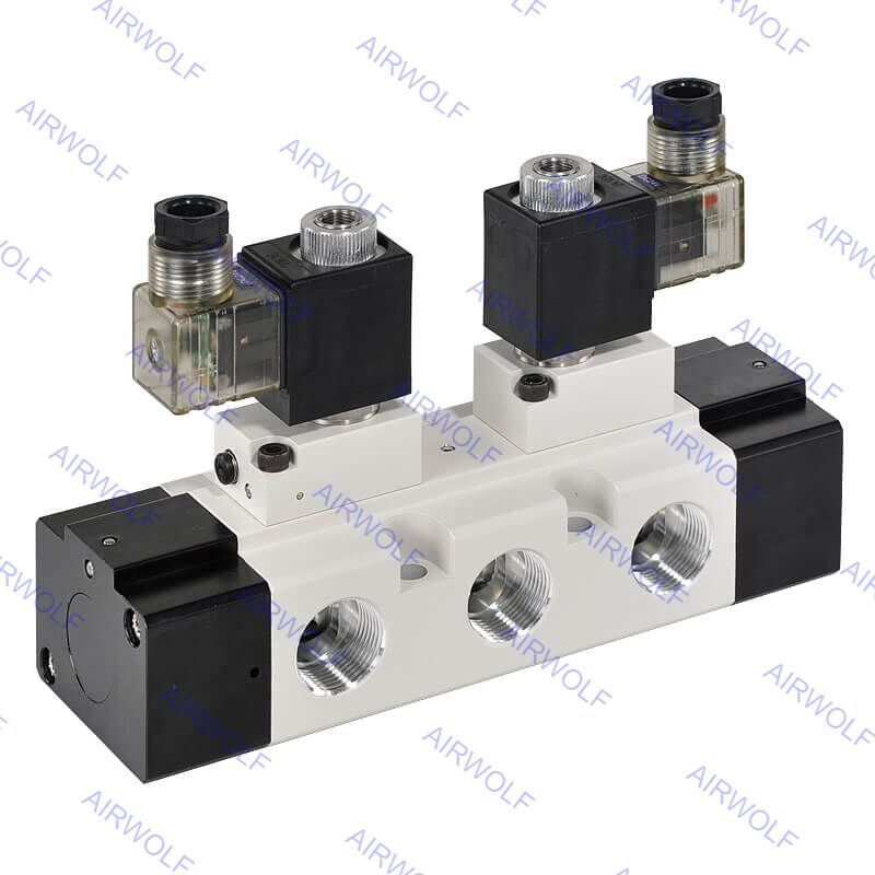 Mindman MVSE-600-4E1 MVSE-600-4E2 5/2 way  Solenoid Valve 3/4" 1"