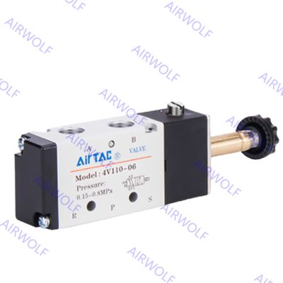 AC230V DC24V 5/2 Way Airtac 4V110-M5 4V110-06 khí nén Solenoid Valves