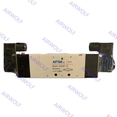 AIRTAC 4V430C-15, 4V430E-15, 4V430P-15 4V400 Series 5/2 Way, 5/3 Way Electric Solenoid Valve 1/2